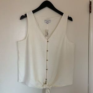 NWT Madewell Texture & Thread Tie Front Tank